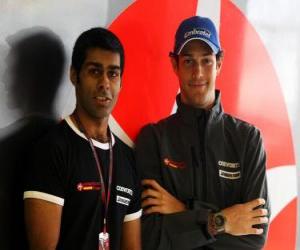 пазл Карун Chandhok и Бруно Сенна, водители Команда Hispania Racing